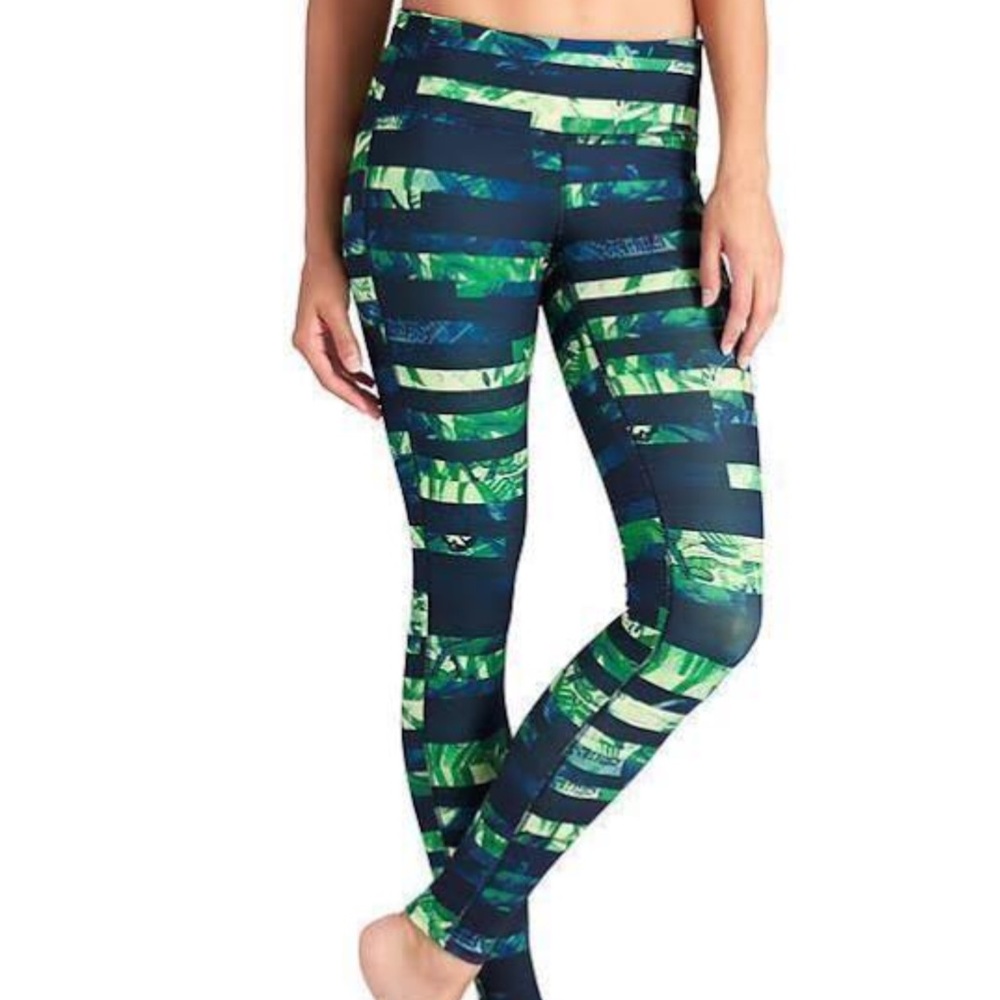 Athleta Floral Flow Chaturanga Tights/Leggings